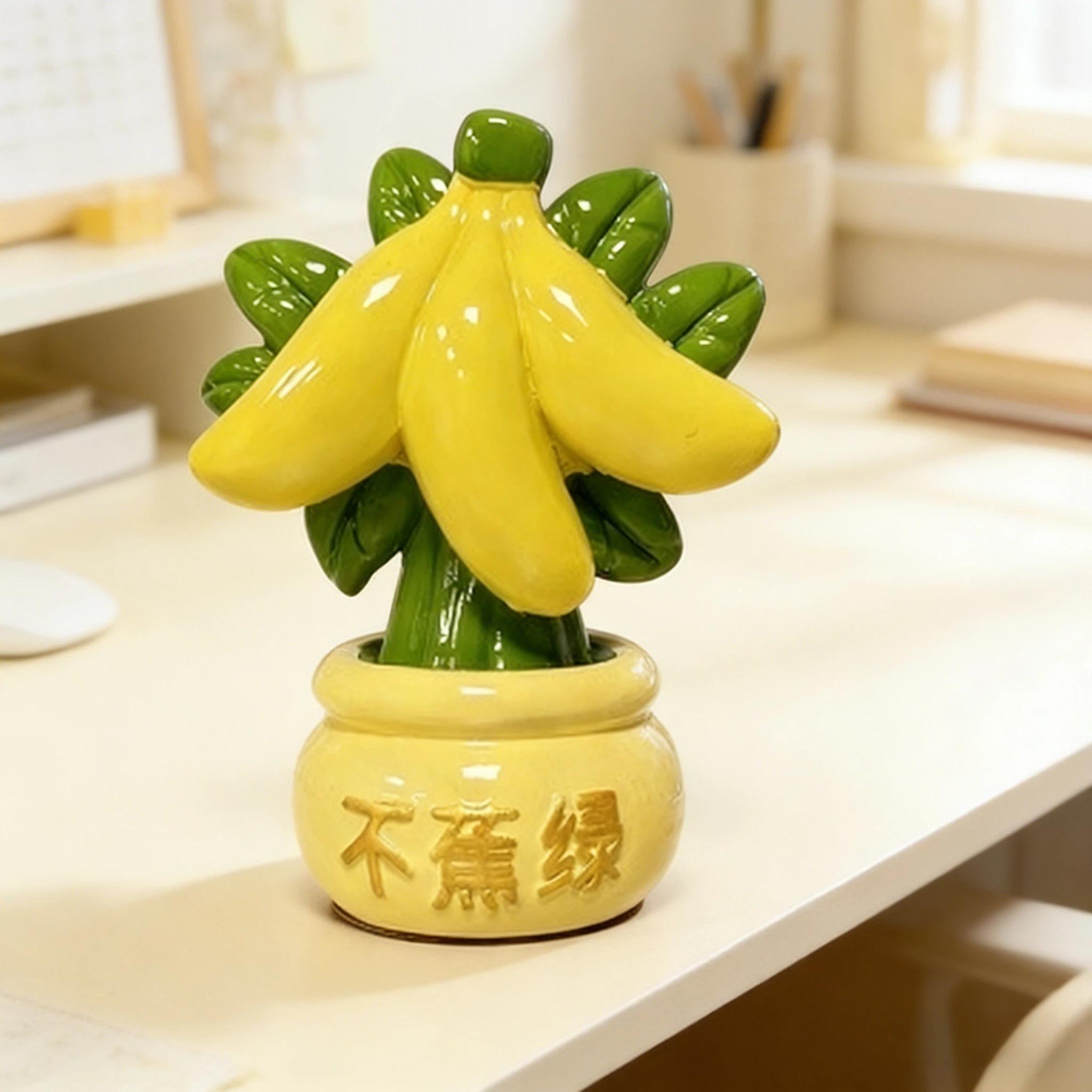 Trendy Banana Resin Statue, Cartoon Cute Healing Style, Smooth Fine Non-Fading, Stress Relief Gift, Birthday, Moving in Present