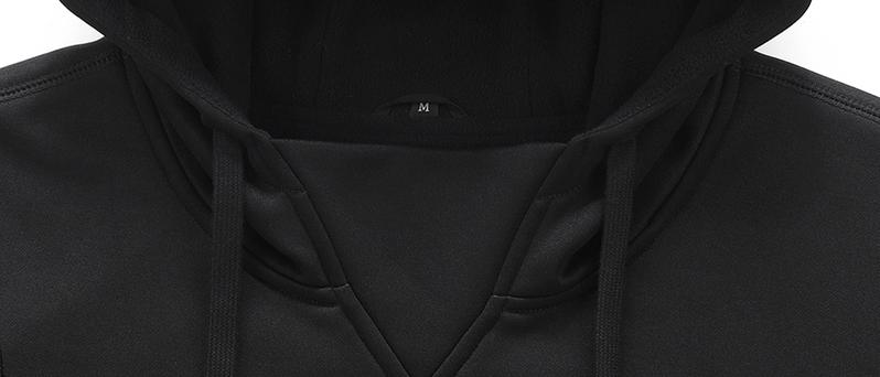 Norwell Unisex Heated Winter Hoodie with 7.4V/3A 5000mAh Battery Pack, Comfort Minimalist Outdoor Sweatshirt for Men & Women, Lightweight High Neck Hooded for Hiking Skiing Camping Hunting - Black【Includes Power Bank】