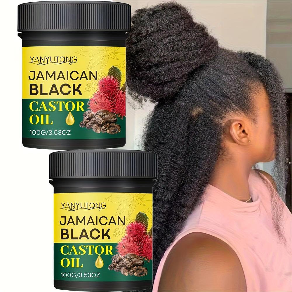 Jamaican Castor Oil 2 Bottles 100g, Alcohol-Free Gentle Non-Irritating, Hair Moisturizing Skin Nourishing Eyebrow Repair, Unisex, Haircare, Balm Texture, Skin Nourishment, No Flammable Ingredients