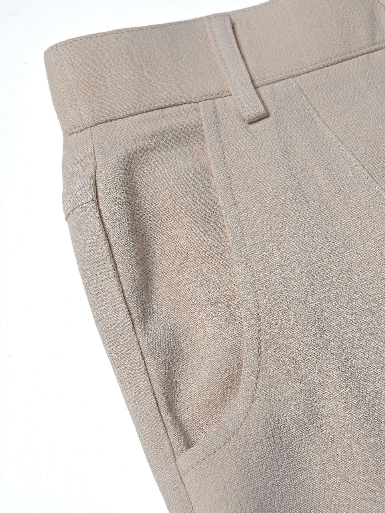 Women's Classical Linen Palazzo Pants Summer Flowy Wide Straight Leg Beach Trousers With Pocket Casual Solid Color Soft Elastic High Waist Lounge Pants Travel Vacation Bottoms Date Brunch Home Work Streetwear Outfit