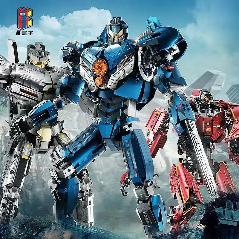 2026 hot item KBOX Pacific Rim Mecha Robot Building Blocks, Movie Character Mecha Model Toy for Kids & Adults Popular toys