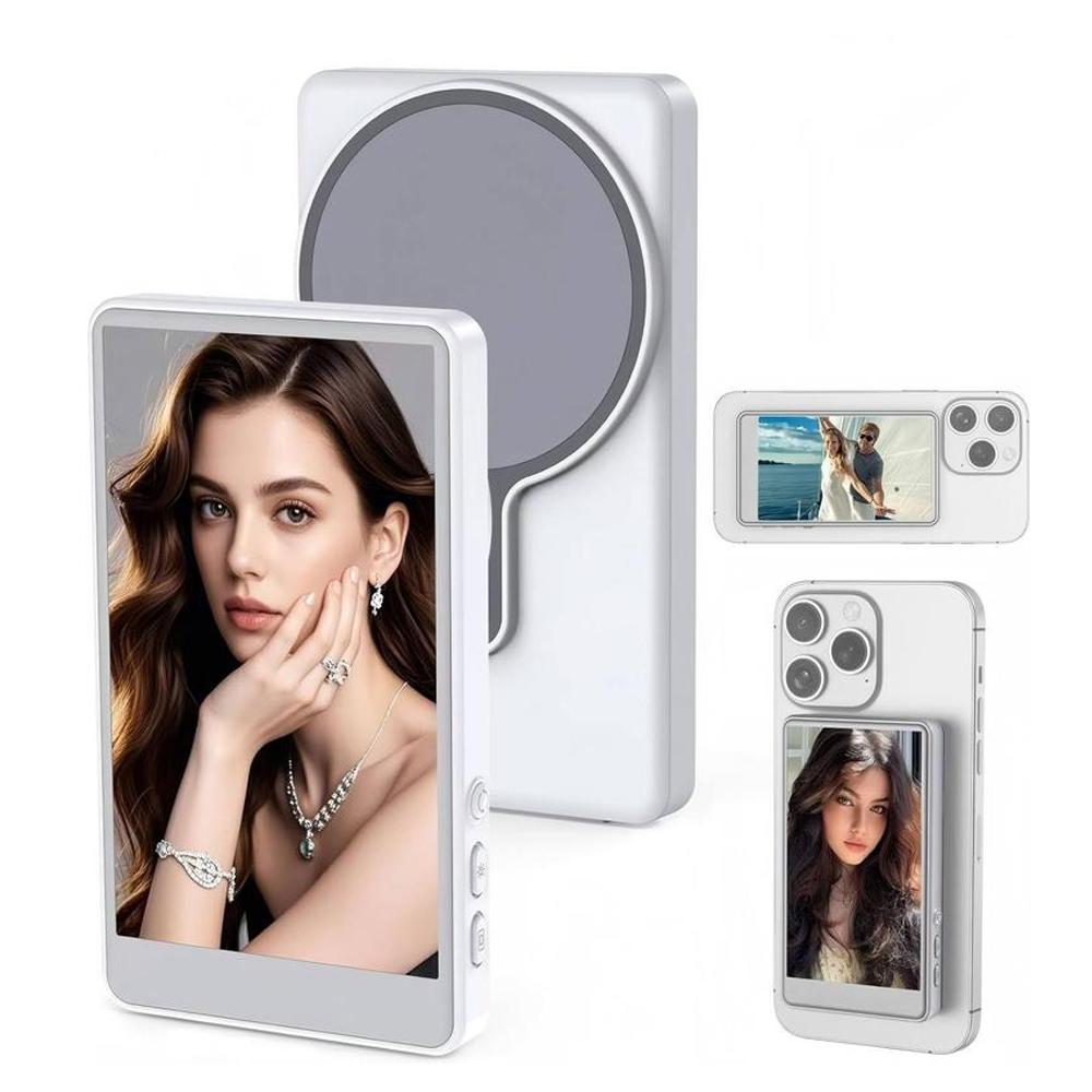Wireless Magnetic Phone Screen, Rechargeable Wireless Phone Screen, Remote Control Phone Selfie Screen, Magnetic Smartphone Holder, Phone Accessories for Home & Office
