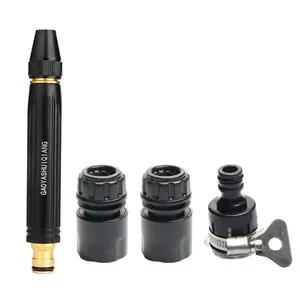Adjustable High-pressure Handheld Sprayer Gun, Brass Connector & Steel Washer Outlet, Adjustable Nozzles, Water Powered Outdoor Lawn Use
