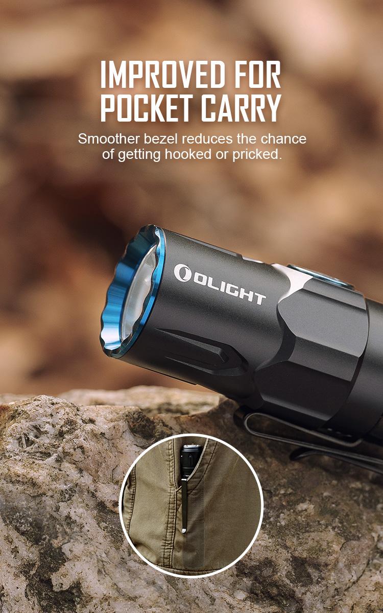 OLIGHT Warrior 3S 2300 Lumens Rechargeable Flashlight, Compact Dual-Switches LED Bright Light with Proximity Sensor, Powered for Emergency, EDC and Searching
