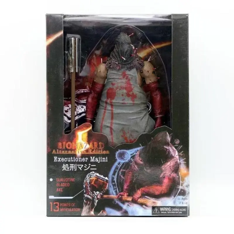 7-Inch Neca Biohazard Zombie Butcher Executioner Figurine, Lifelike Action Figure Decoration, Perfect for Birthday, Party, Halloween Gifts, PVC Figure