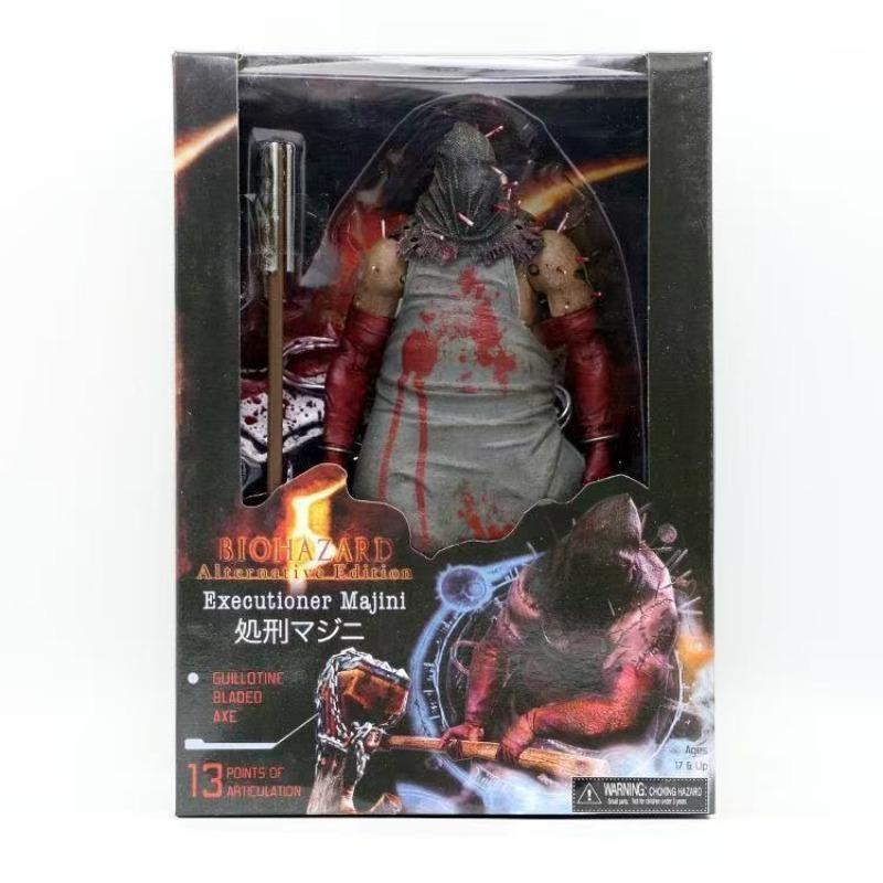 7-Inch Neca Biohazard Zombie Butcher Executioner Figurine, Lifelike Action Figure Decoration, Perfect for Birthday, Party, Halloween Gifts, PVC Figure