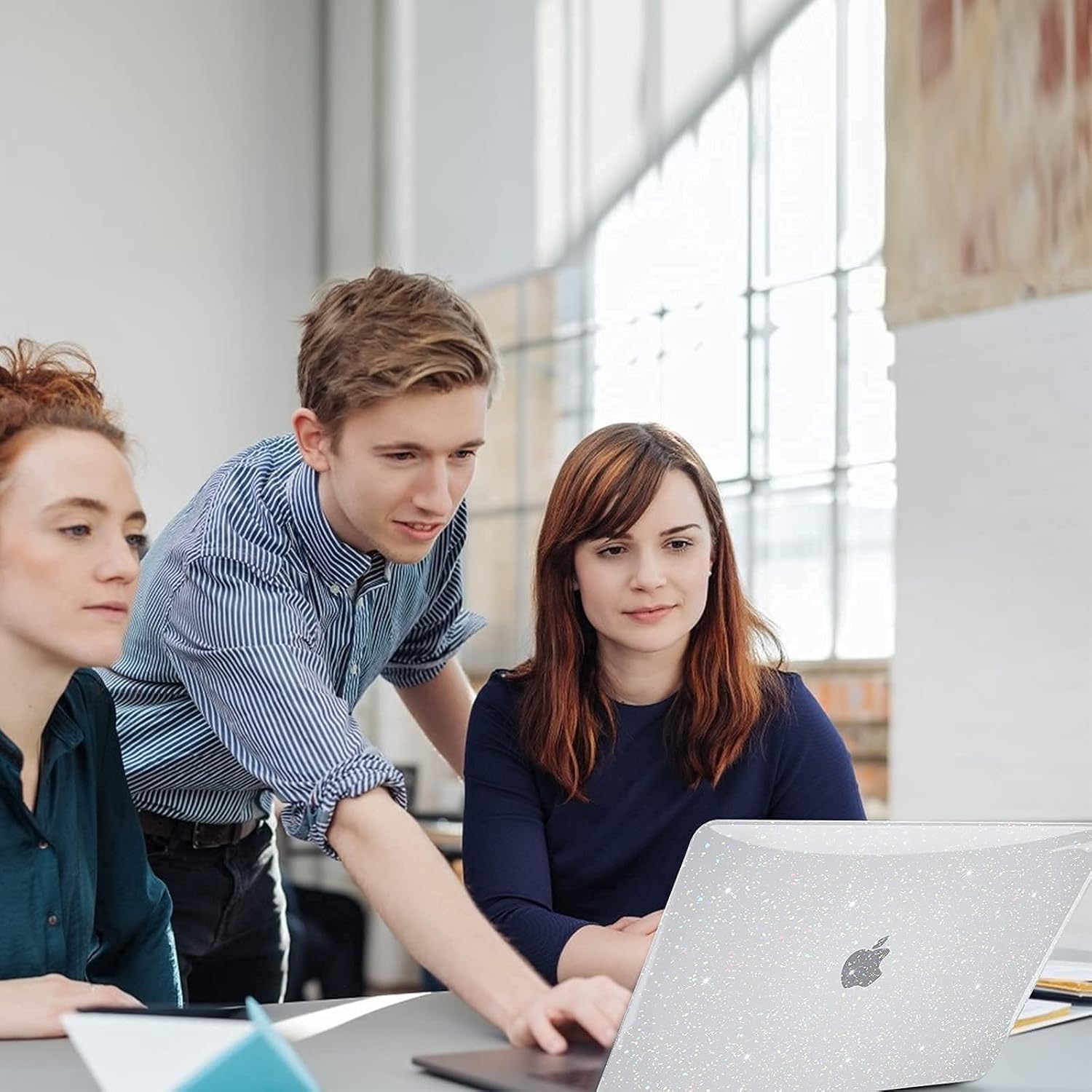 Macbook Air 13-Inch Case, Diamond-Like Shine, Ultra-Thin Protective Shell, Scratch-Resistant, Lightweight, Starry Design, Heat Dissipation