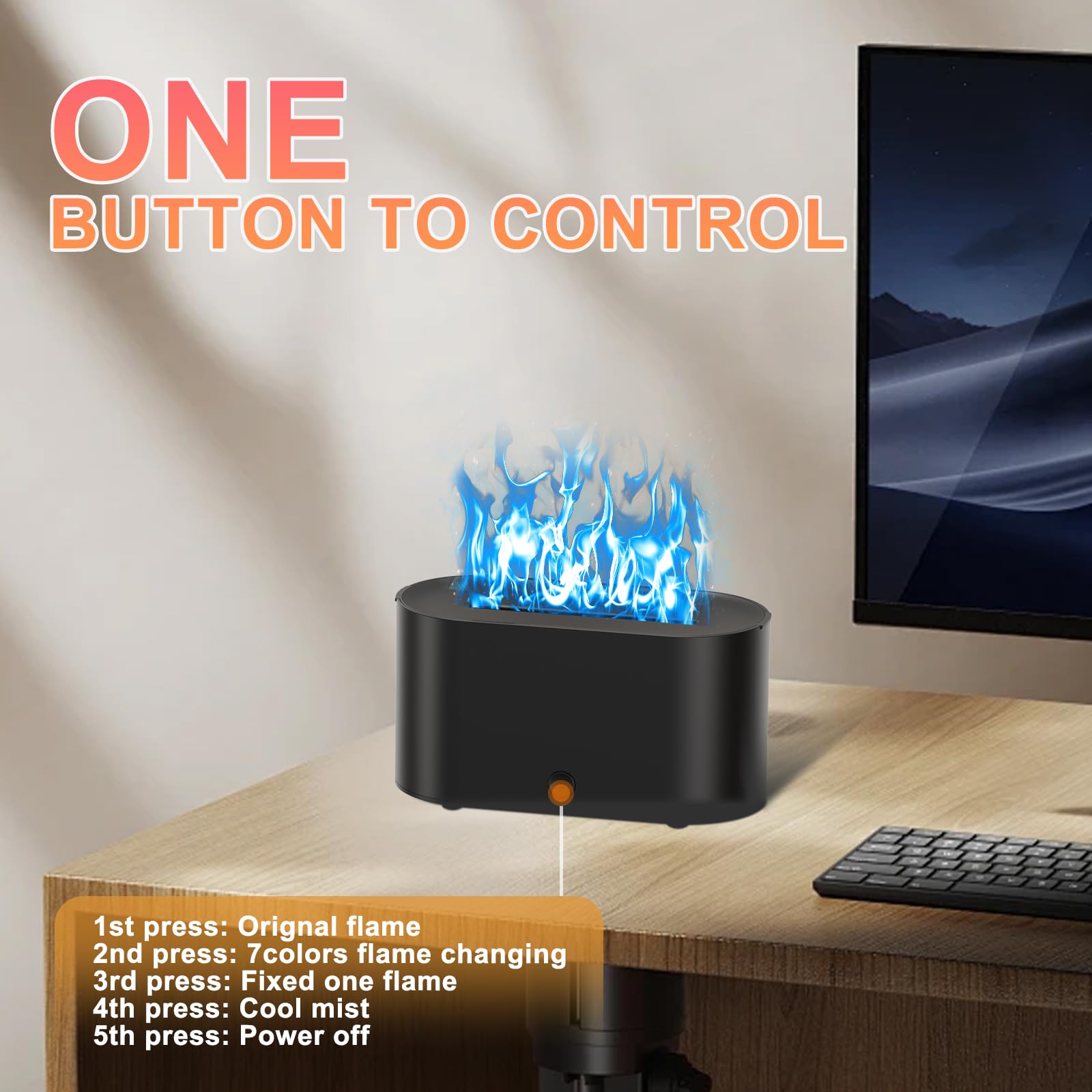 Portable Air Humidifier,Compact Air Humidifier with 7-color, Suitable for Home and Travel, Ideal for Asthma and Respiratory Relief, Face Care Product