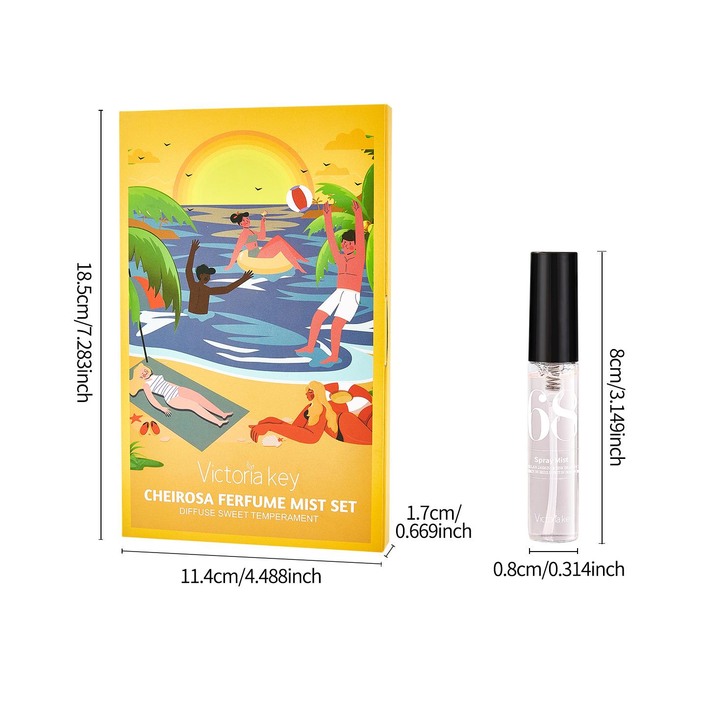 Elegant Brazil-Inspired Women's Perfume Set, Fragrance Mist Set, 10 x 5ml Warm Christmas Gourmand Scent, Perfect for Dates, Parties, Weddings, Daily Use and as a Fragrance Gift Set