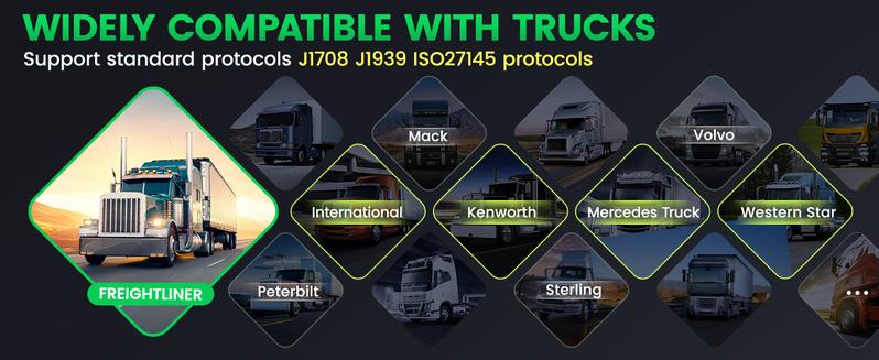 ANCEL HD200 Bluetooth Heavy Duty Truck Scanner, Speed Limit Reset Tool for Cummins & Caterpillar Engines Diesel Diagnostic Tool, All System 2 In 1 HDOBD & OBD2 Truck & Car Code Reader, Lifetime Free Updates, Auto Automotive Vehicle Repair  Tool