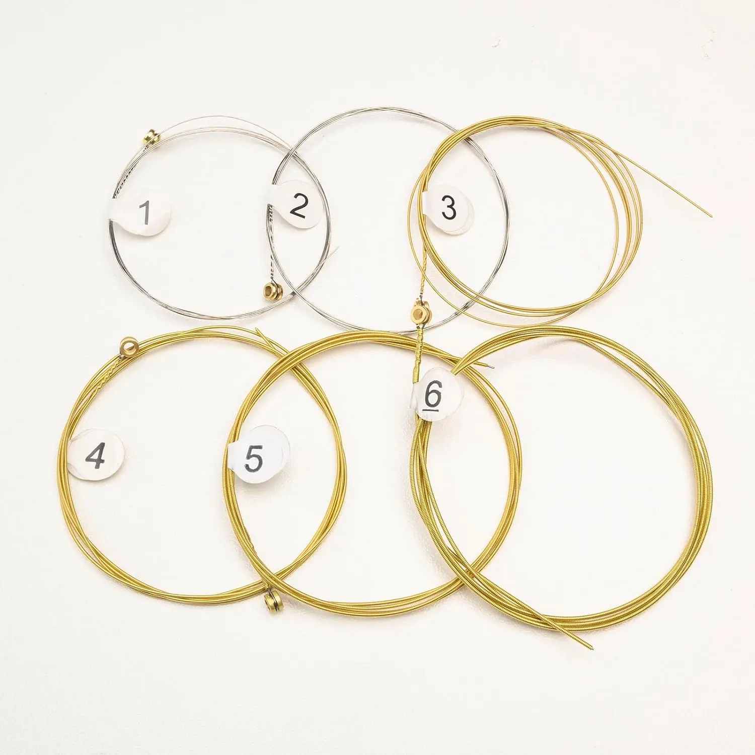 1 Set Bronze Acoustic Guitar Strings 10-50 Light Gauge, 6-String, Brass