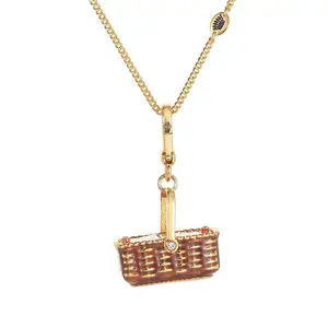 Vibecharm Retro Openable Locket Pendant Necklace - Gold-Tone Kitchen Theme Costume Jewelry with Long Metal Toaster Charm, Charm Dangle & Keychain Attachment Necklaces, Daily Fashion Accessory for Gifting, Charm Dangle Necklaces