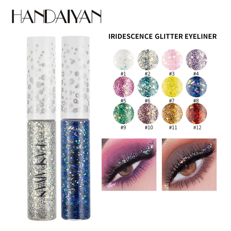 Popular glitter eyeshadow liquid eyeliner stage eyeliner makeup iridescent liquid eyeliner for performances