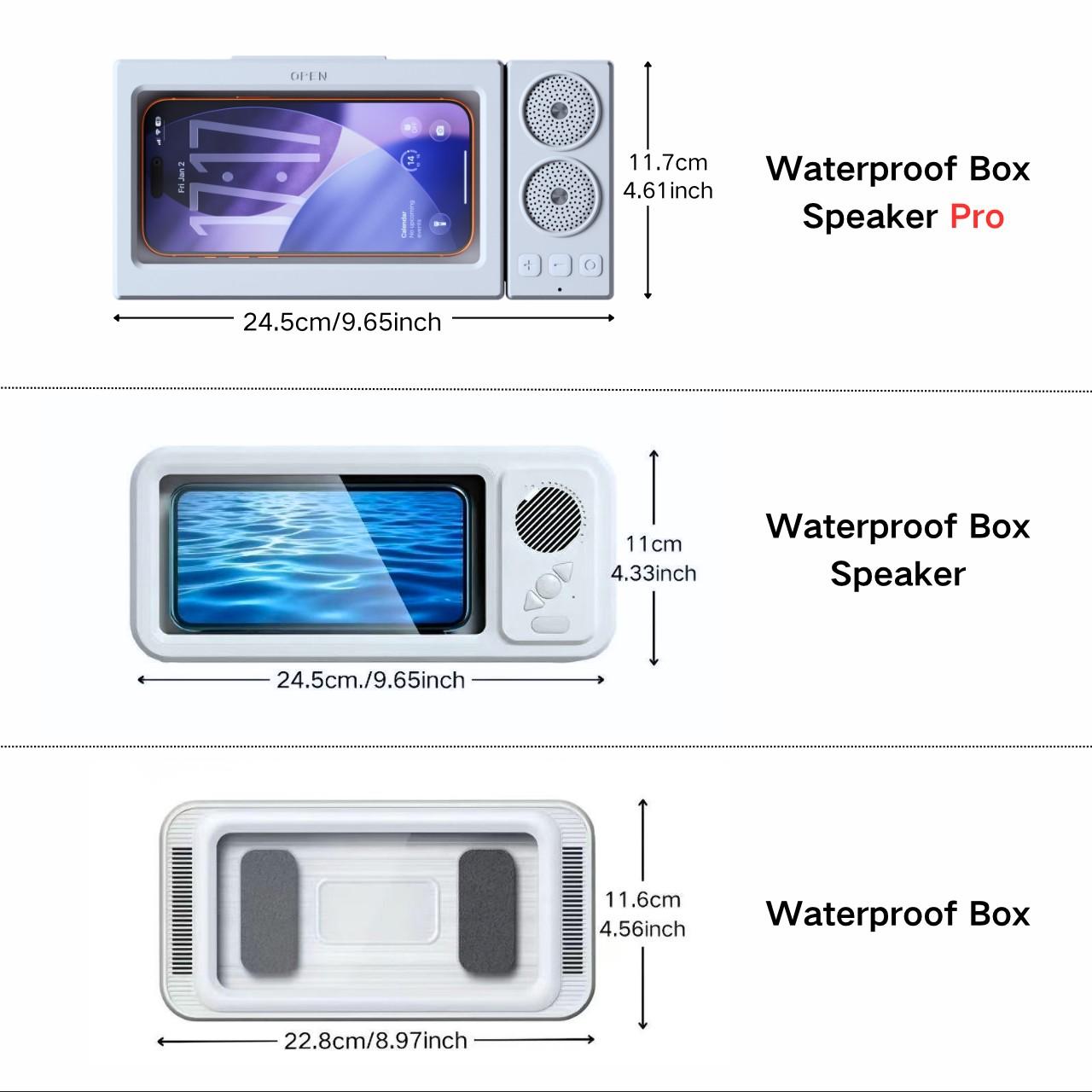 Waterproof box speaker, bathroom waterproof 360 ° rotating touch screen ...