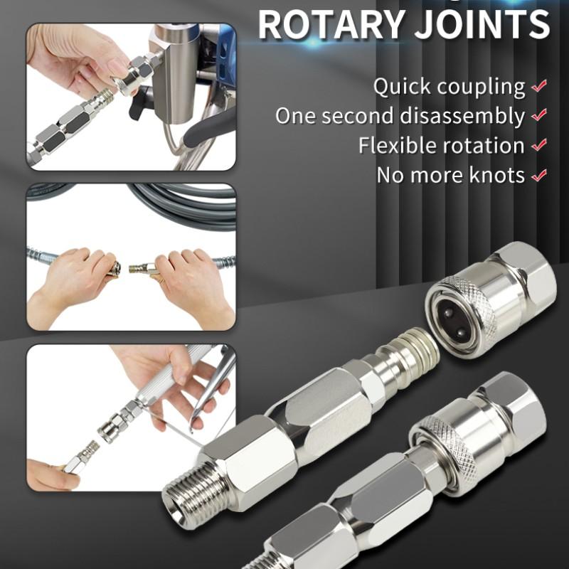 Stainless Steel Rotating Quick Connect Fitting, Durable Stainless Steel Connector, Easy-To-Use Fastener for Various Applications