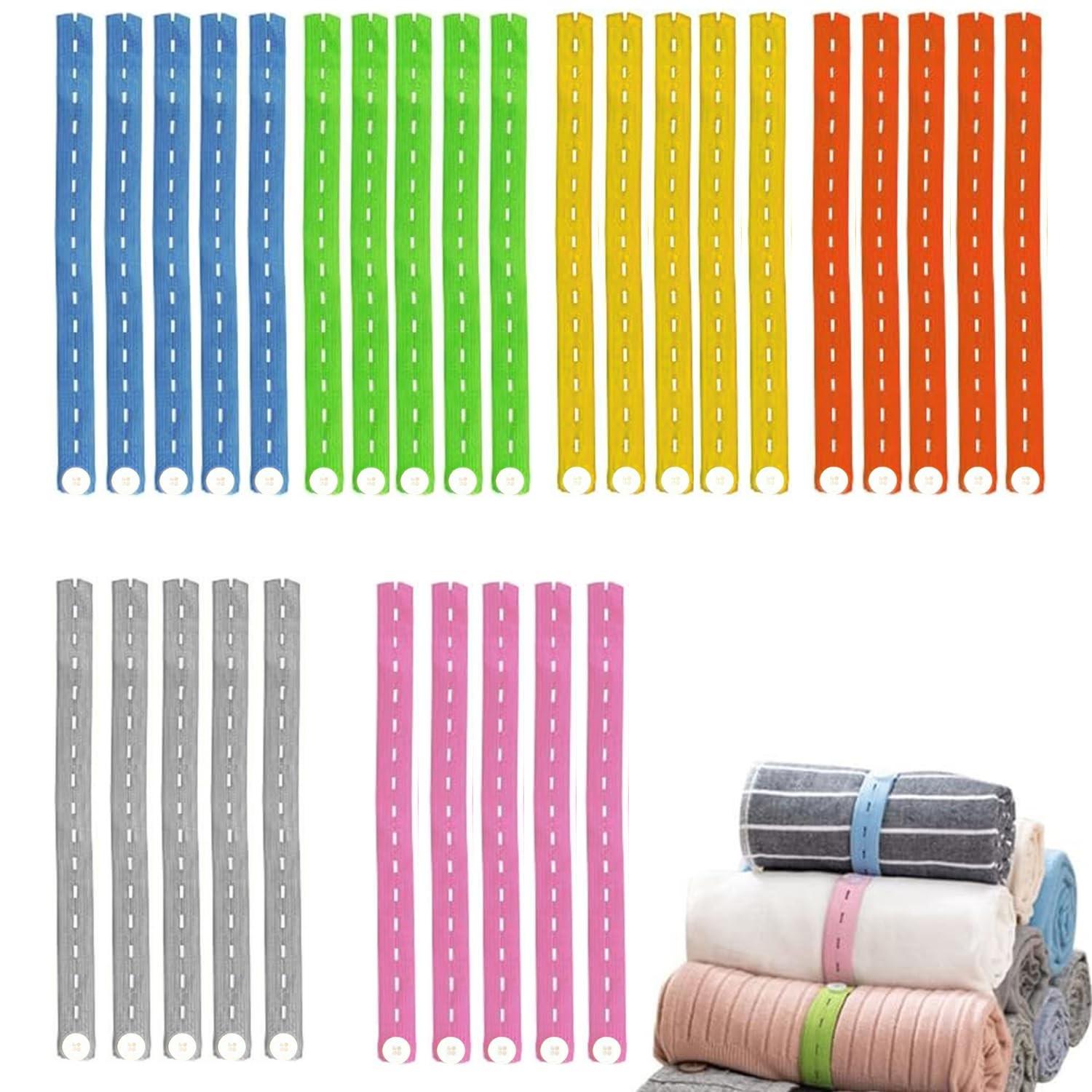 Elastic Bands with Buttonholes, Adjustable Clothing & Blanket Storage Straps, Ideal for Sewing Projects, Durable Fabric Design