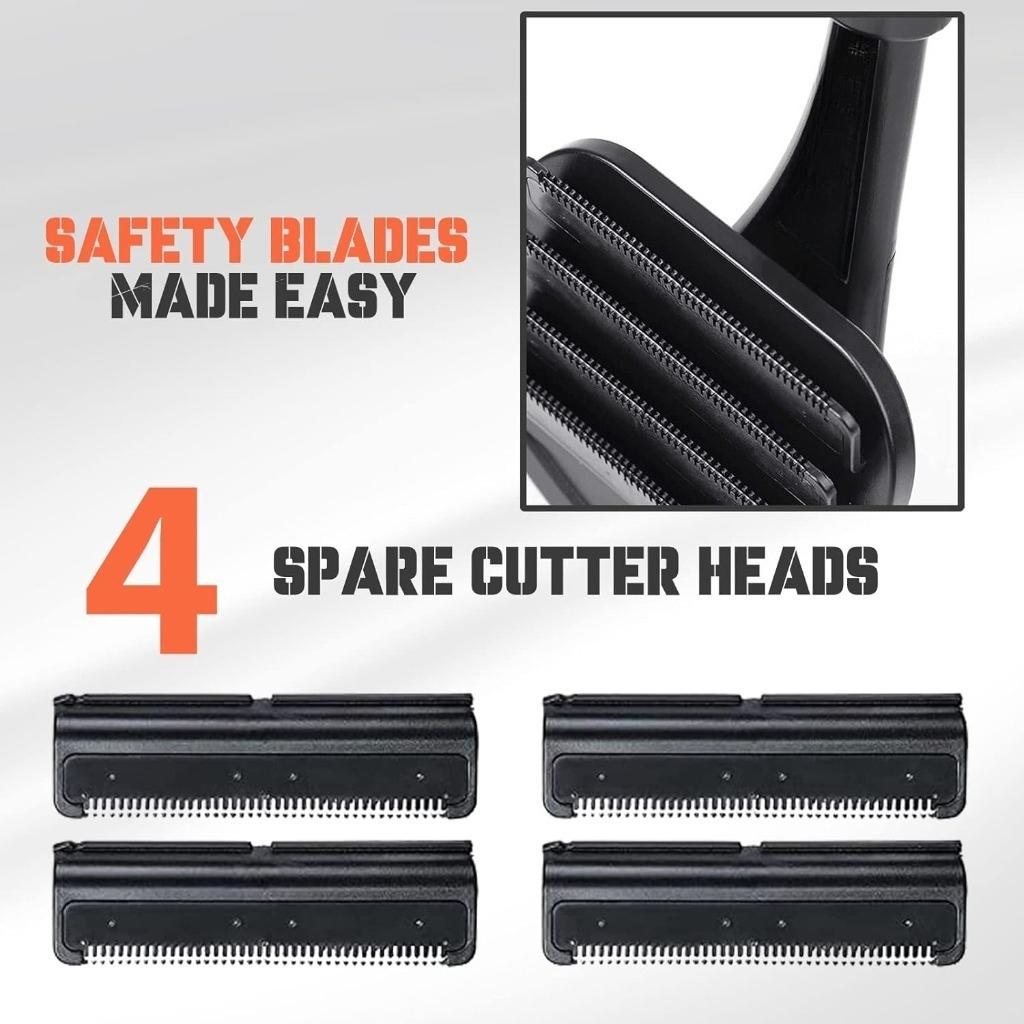 Adjustable Back Hair Removal Razor, Enhanced 4-Blade Design, Ultra-Wide ...