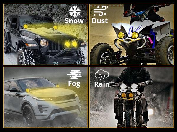 AUXBEAM V-ULTRA Series 5 Inch 172W LED Side Shooter Pod Lights with Amber DRL & IP68 Waterproof for Offroad Vehicles AUXBEAM V-ULTRA Series 5 Inch 172W LED Side Shooter Pod Lights with Amber DRL & IP68 Waterproof for Offroad Vehicles