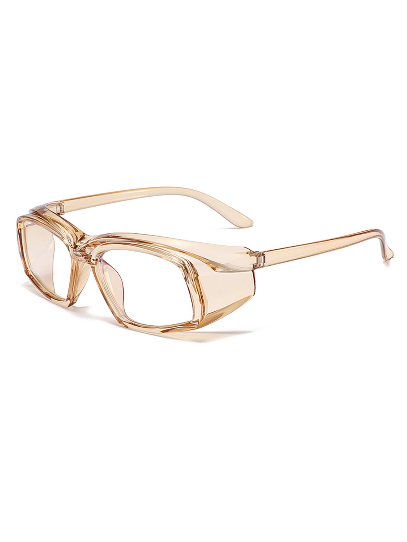 【1PC】Protective Square Frame Anti-Fog HD Eyewear, Alternative to Regular Glasses for Lab, Clinical & Outdoor Eye Protection