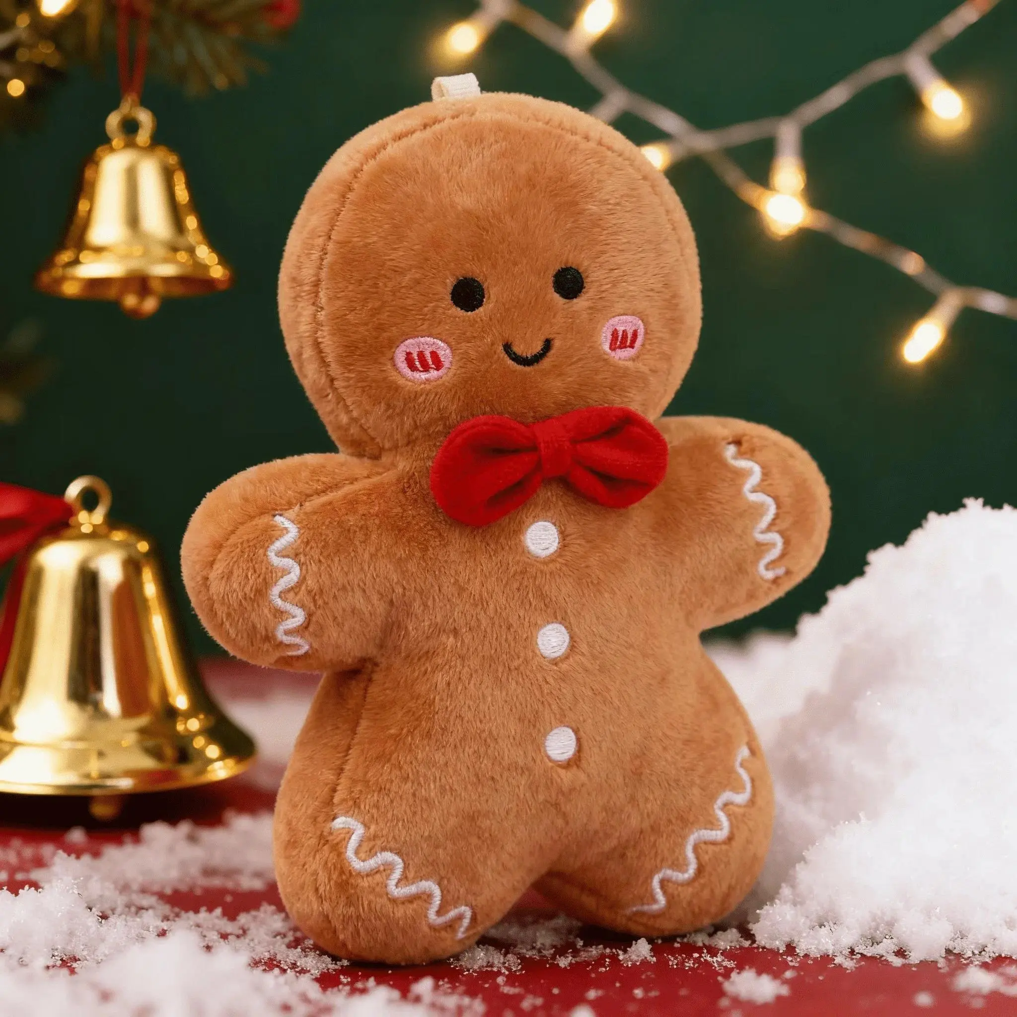 17cm Cute Christmas Gingerbread Man Plush Toys Chocolate Cookie Doll Christmas Tree Decor Xmas Pendants Christmas Gifts For Kids