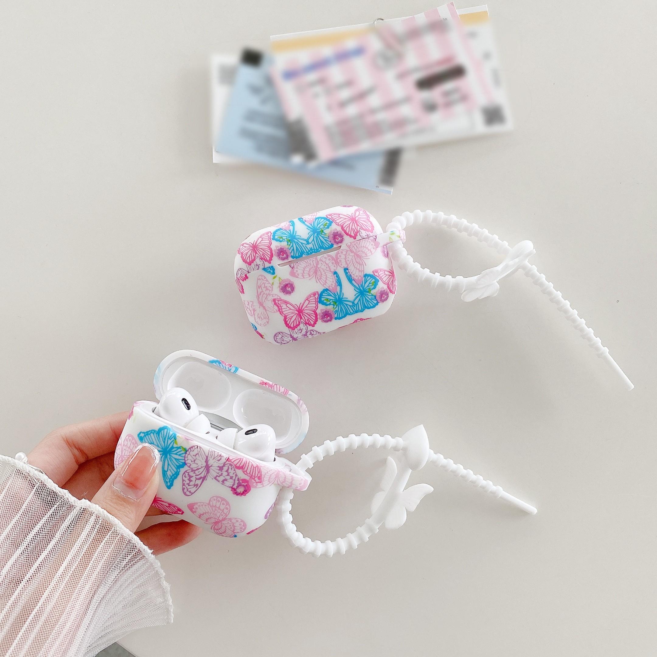 Irregular Butterfly Flowers for Apple Airpods Pro 2 Earphone Case Protector Silicone Wireless Earphone for Airpods 1 2 3 Cases