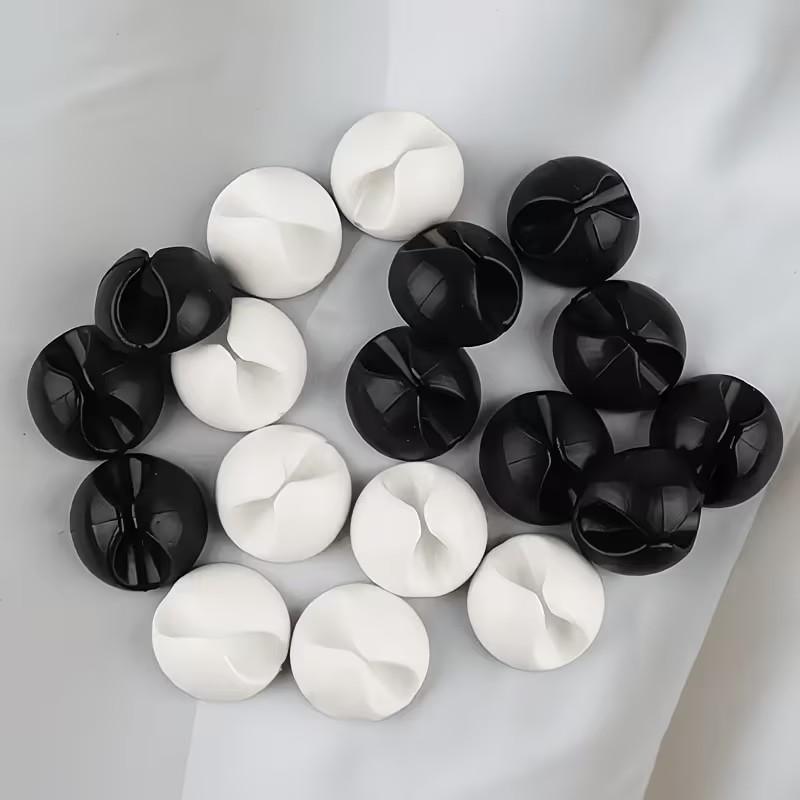 Cord Holder Cable Holder, 10PCS Black Adhesive Cable Clips Cord Organizer Charger Holder Wire Management Keeper for Nightstand, Office, Desk or Mouse