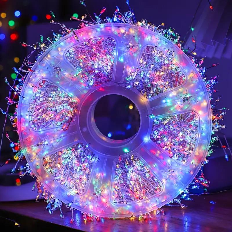 LED Fairy Lights String, Super Bright Led 65.6ft 600 Leds Warm /cold /rainbow Colors, USB Powered Remote Control Firefly Light for Christmas Wedding Party
