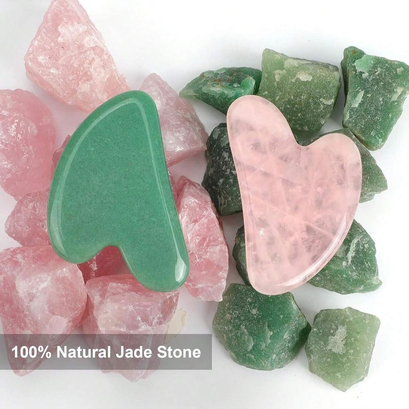 Natural Jade Facial Scraping Tool, Slimming, Firming, Suitable for Face, Eyes, Neck, Reduces Swelling, Women's Skincare
