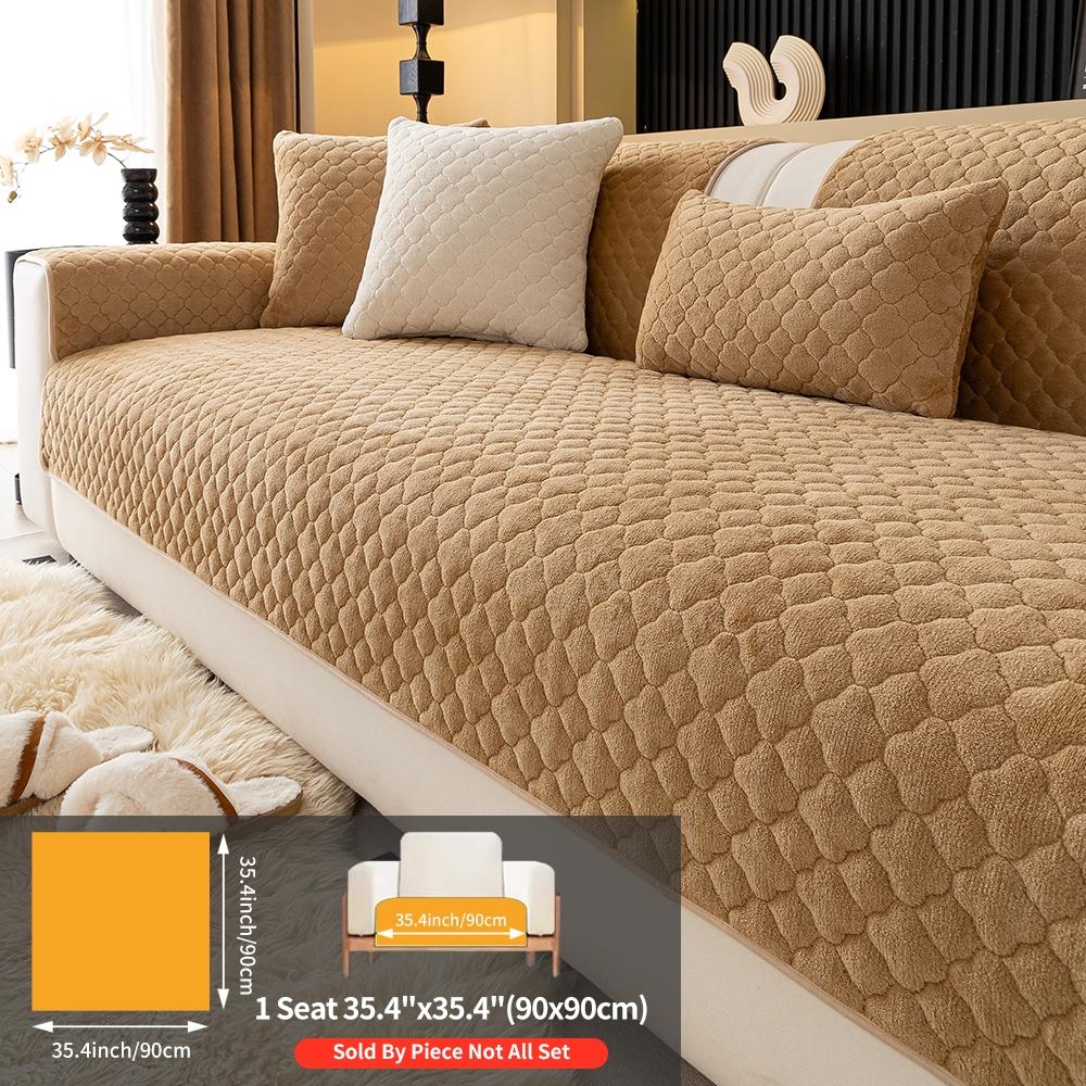 Plush Sofa Cover Set, Soft Sofa Protector, Anti-Slip Dustproof Pet-Friendly Furniture Protector, Washable Dog Bed, Home Decor Essential for 2-5 Seater Sofas