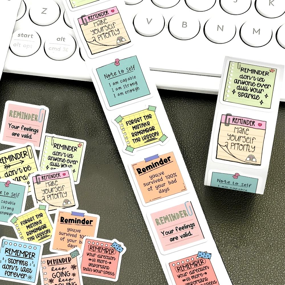Reminder Sticky Notes Roll, 500 Sheets, Ideal for Graduation, Thanksgiving, Christmas, Laptop Journals, Envelopes, Water Bottles, Sticky Labels, Self Adhesive Label