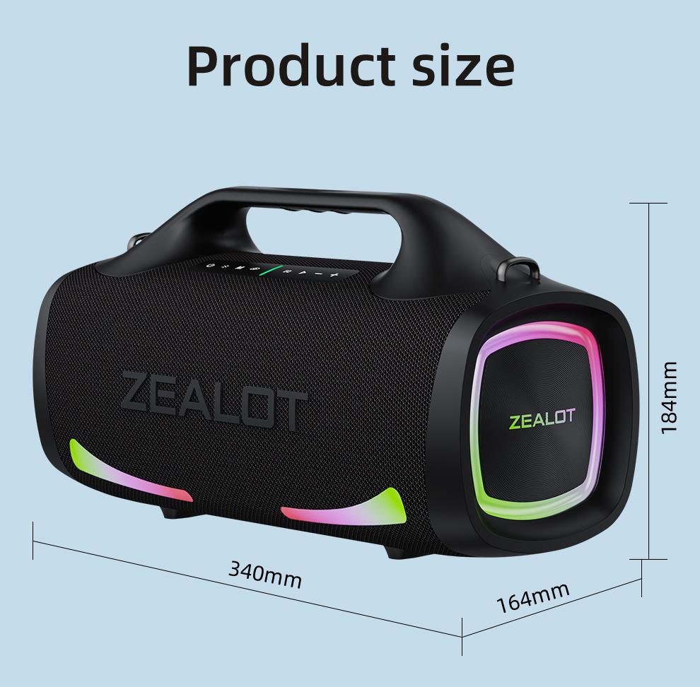 Zealot S79 100w Wireless Rechargeable Speaker, waterproof