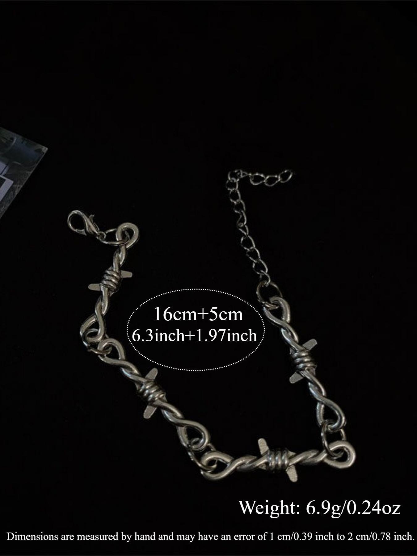 Hip Hop Punk Thorn Chain Bracelet, Vintage Simple Men's Unique Versatile Creative Party Bracelet, Stylish Accessory for Everyday Wear