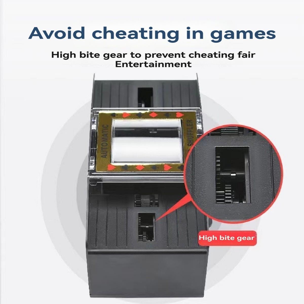 Automatic Shuffling Machine with Battery, Poker Card Dealer, Compatible with 2/4/6 Decks, Requires 4 Aa Batteries, Ideal for Gaming