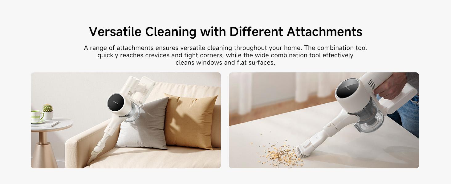 DREAME R10 Pure Cordless Vacuum Cleaner, Stick Vacuum Cleaner for Home, 120AW Powerful Suction, Anti-Tangle, LED Headlights, Up to 60 Mins Runtime, Lightweight for Carpet, Hard Floor, Pet Hair