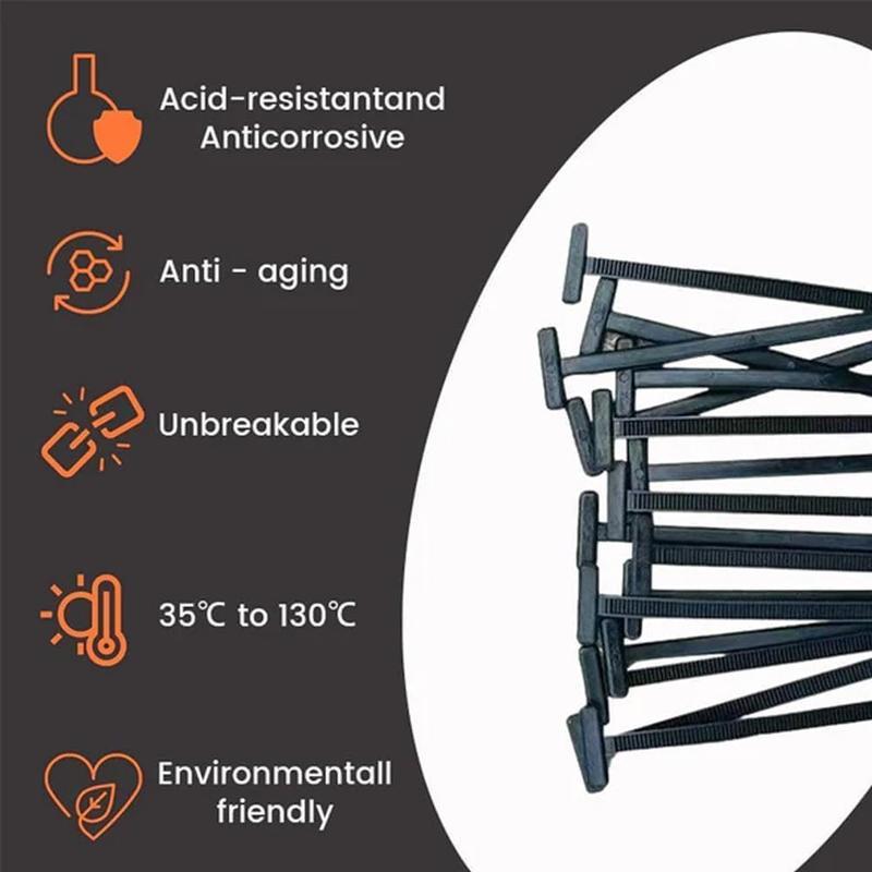 Nylon Cable Tie Buckle Kit PA66  Windproof Tensile Strength: 50kg &Anti-Corrosion for Car/Home/industrial Cable Management-40°C-130°C Extreme Proof, Lifetime Supply Pack (100pcs)TTV  FathersDayGift daily repair Universal bundle