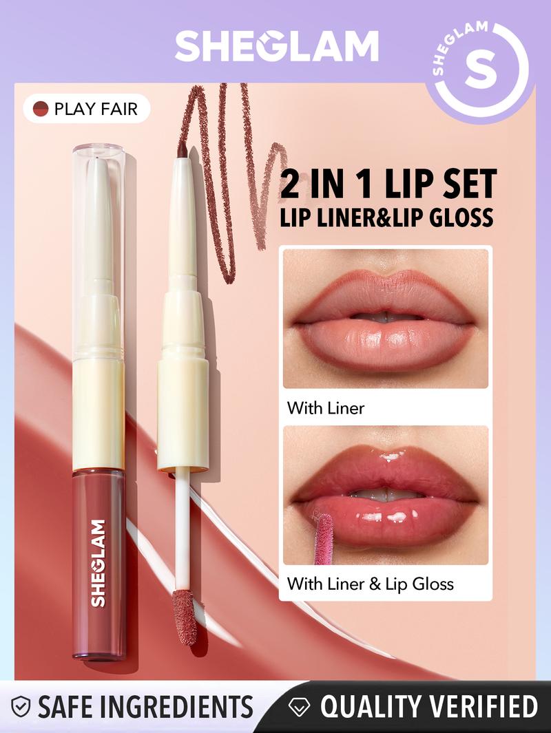 SHEGLAM Lip Rules Liner & Gloss Pen-Play Fair Makeup Lipliner