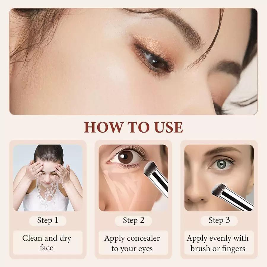 MAYCHEER Colour Clay CC Eye Concealer - Buy One Get One Free with Free Brush Set for a limited time - Perfect for Concealing Dark Circles & Evens Skin Tone - Waterproof Formula - Safe Ingredients -Achieve flawless makeup-  Box Cosmetic Moisturizer