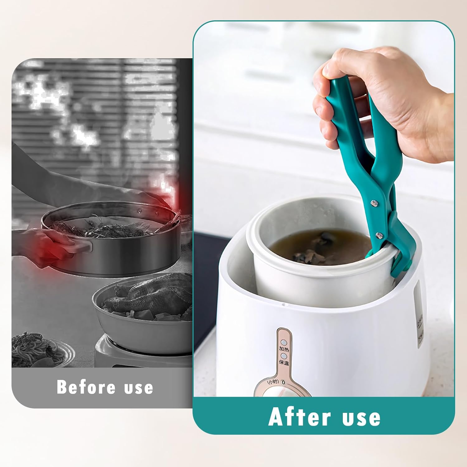 Hot Plate Gripper, Multi-Functional Anti-Scalding Tool, Kitchen Tongs Clips, Cooking Silicone Anti-Slip Anti-Scalding Plate Clips, Suitable for Bowls, Plates, Frying Pans, Can Be Used As Stand, Clip, Pliers, Kitchen Utensil, Kitchen Gadget