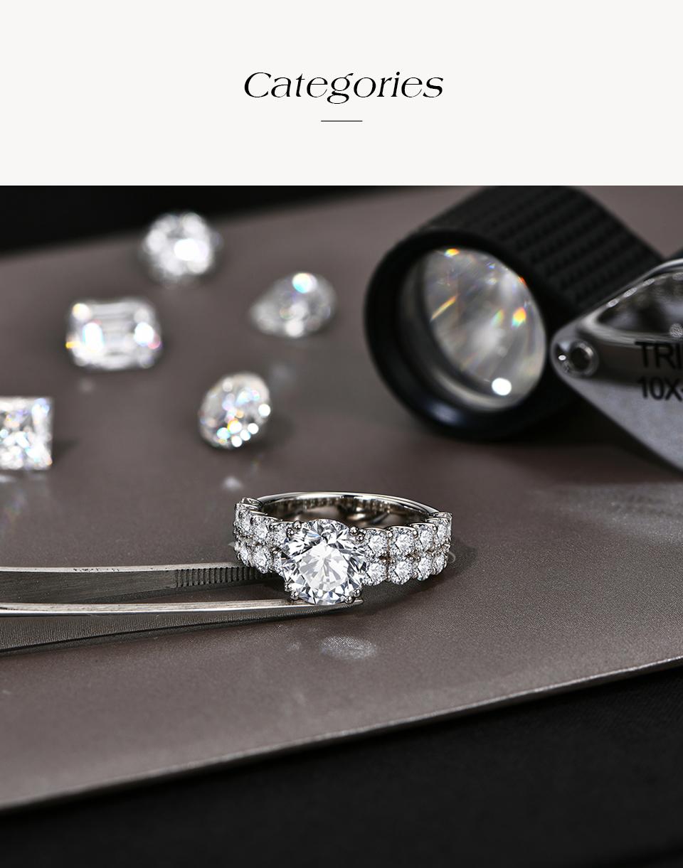 3CT Brilliant Cut Synthetic Moissanite Ring for Women Engagemen Wedding Anniversary Gift Fine Jewelry R181