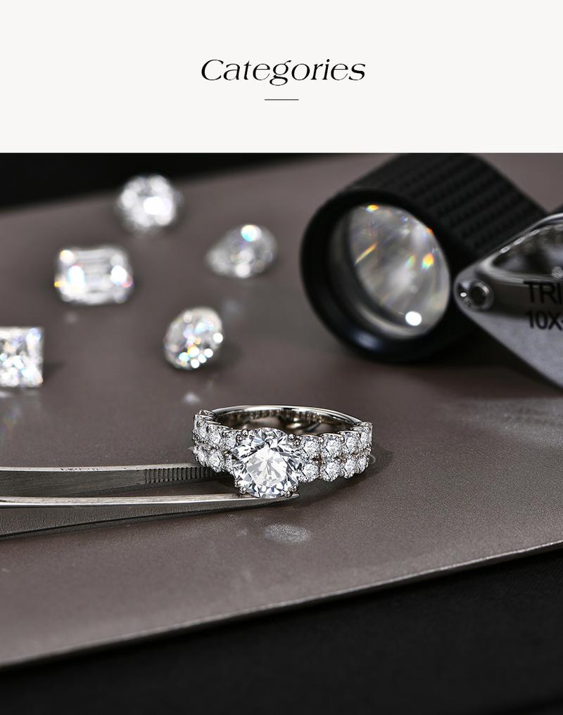 3CT Brilliant Cut Synthetic Moissanite Ring for Women Engagemen Wedding Anniversary Gift Fine Jewelry R181