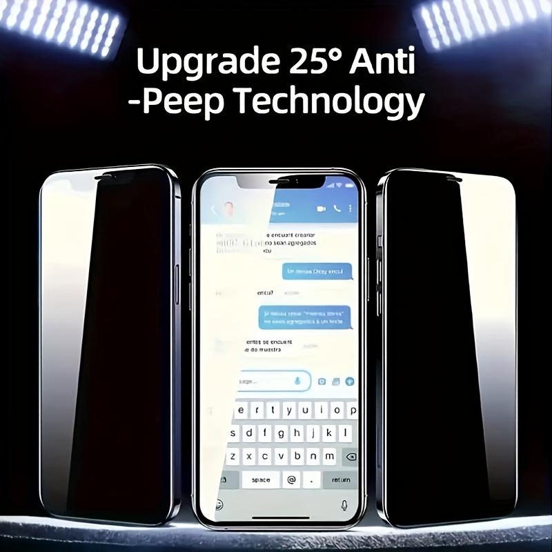 4Pcs Tempered Glass Privacy Screen Protector for Iphone 8Plus/XMAX/11Pro/12Promax/13mini/14Pro/15Promax/16Plus/17Promax Series, Anti-Peep Gloss Protection, High Definition, 9H Hardness, Easy to Install
