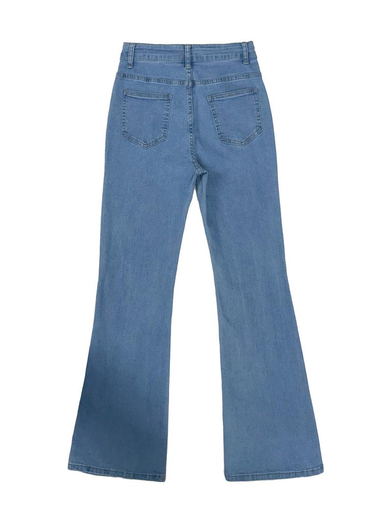 Women's Slim Fit Elastic Flare Pants, Multi-Color, Fashionable Elegant Comfort Design, Casual Wear, All Seasons, High Waist, Button Frontbootcut jeans