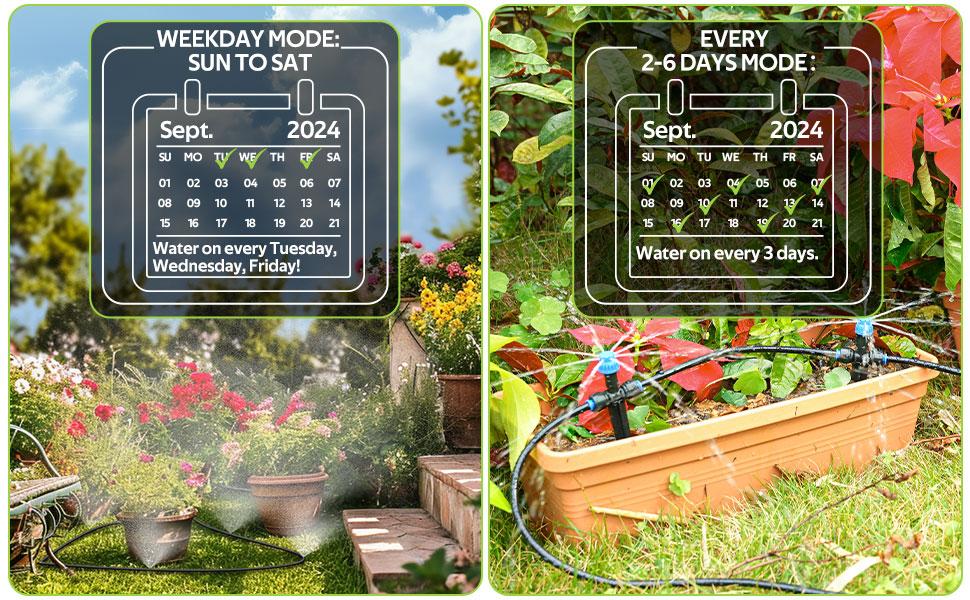 HIRALIY Automatic Drip Irrigation Kits with Water Timer, Quick Connector Garden Watering System with Easy Programmable Hose Timer, Outdoor Watering HIRALIY Automatic Drip Irrigation Kits with Water Timer, Quick Connector Garden Watering System with Easy Programmable Hose Timer, Outdoor Watering