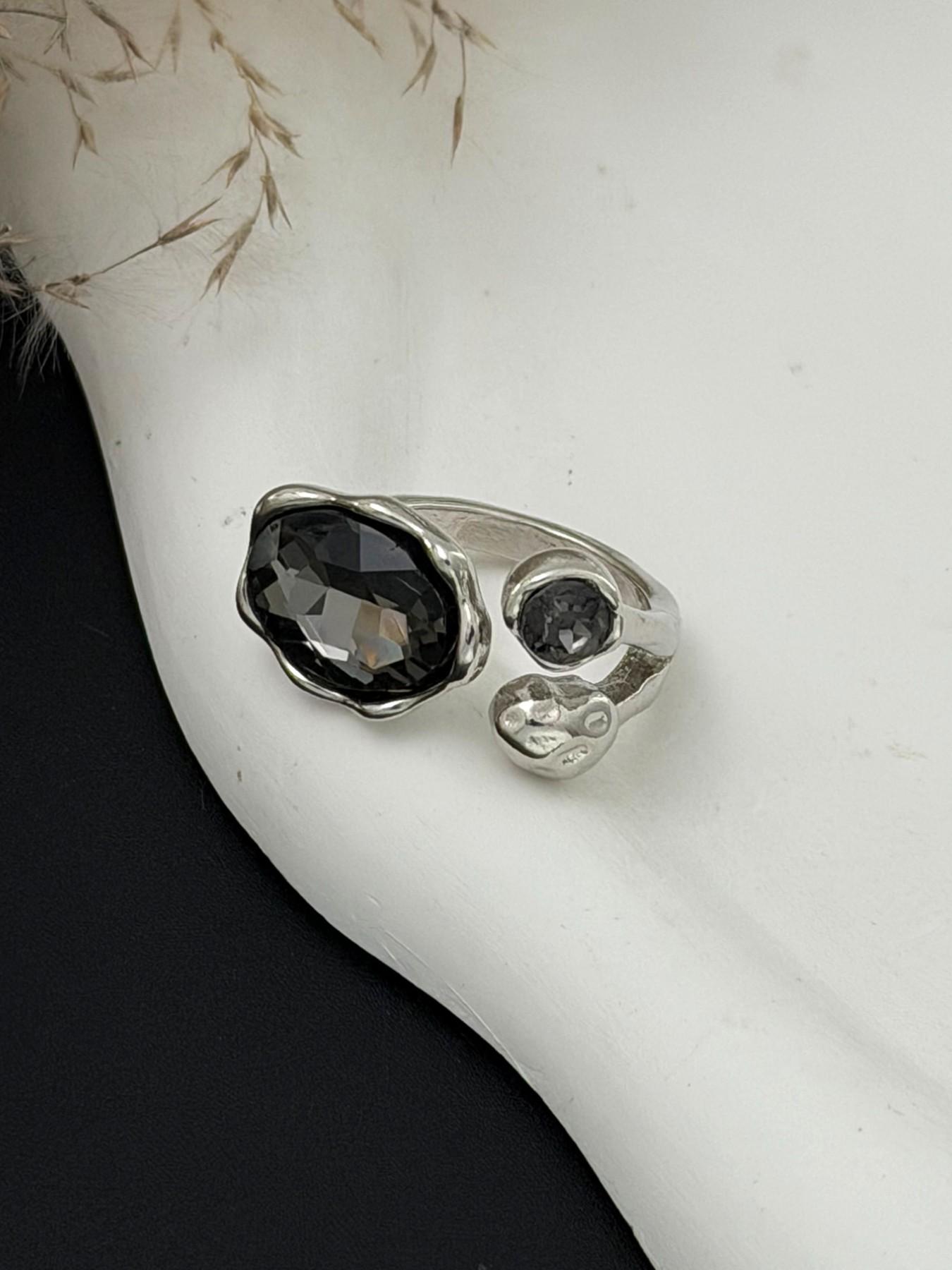 Spring Summer Luxury Irregular Acrylic Crystal Open Ring, Unique Style Accessory, All Seasons Fashion Jewelry, Elegant Fashion Rings