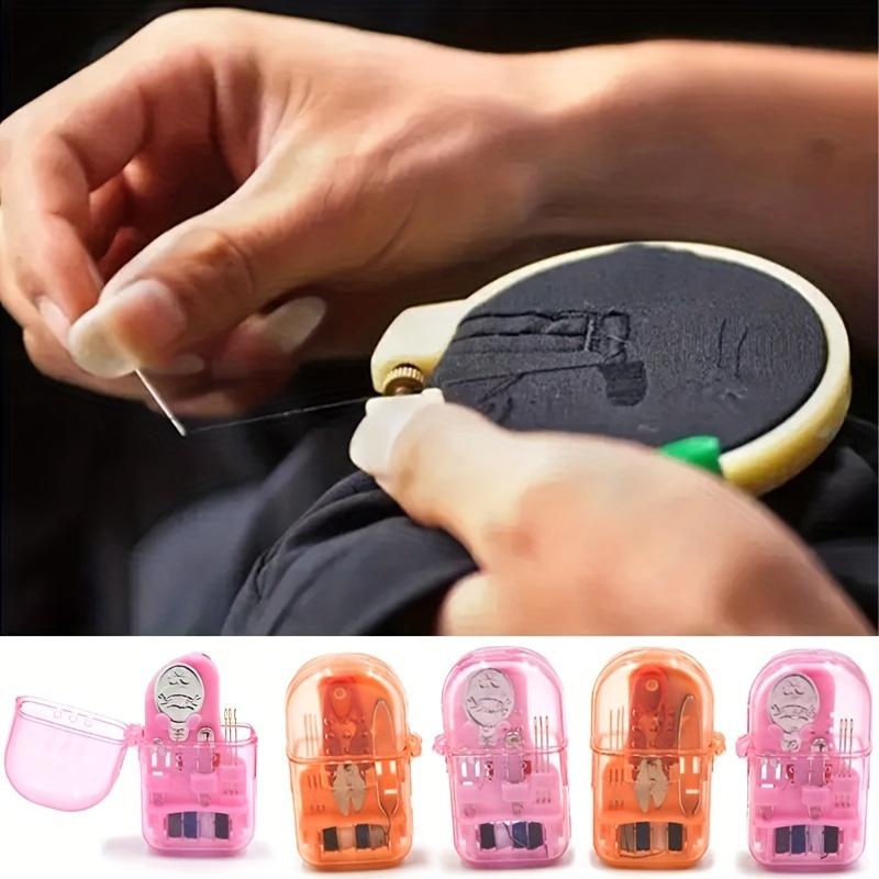 1pc Double-layer Storage Sewing Box Set, Mini Portable Sewing Kit Box, Home Dorm DIY Sewing Mending Tools, Small Sewing Kit, Travel Emergency Mending Clothes Tools Set Art & Craft Supplies Sewing Supplies Crafts