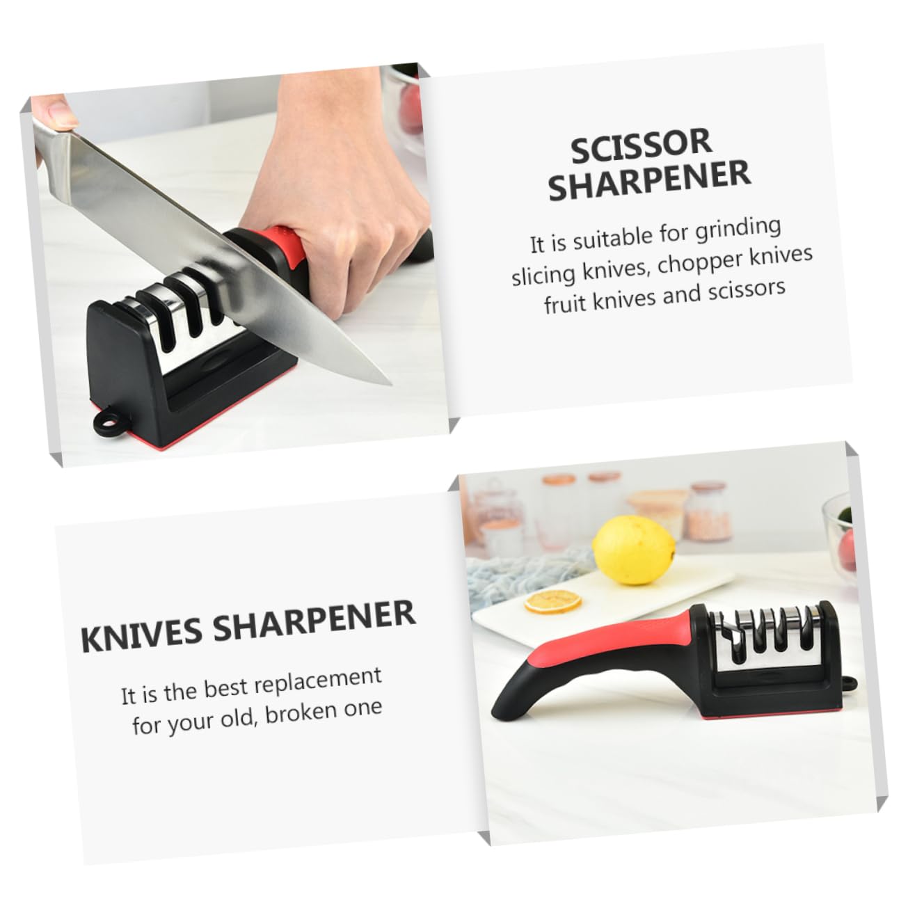 Serrated Knife Sharpener Multi-function Kitchen Sharpener Four Sections Easy to Use