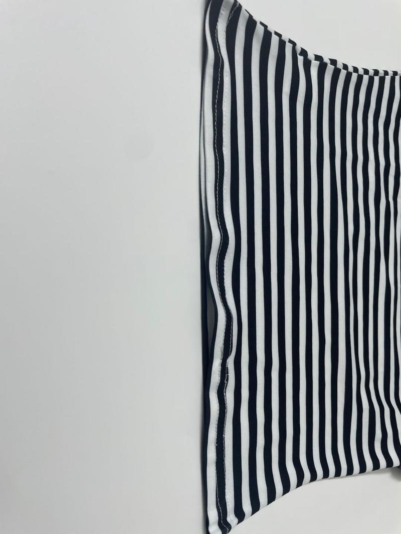 Women's Striped Print Crew Neck Crop Tee, Casual Slim-fitting Short Sleeve T-shirt, Ladies Summer Clothes for Daily Wear, Round Neck Top