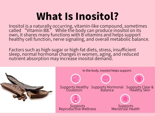 MissPep Women's Inositol Supplement (40:1 Myo & D-Chiro Inositol), 120 Capsules (30-Day Supply) - PCOS Fertility Support, Pelvic Health Specialist Reviewed, Made in USA, Daily Mood Support Vitamins, Wellness