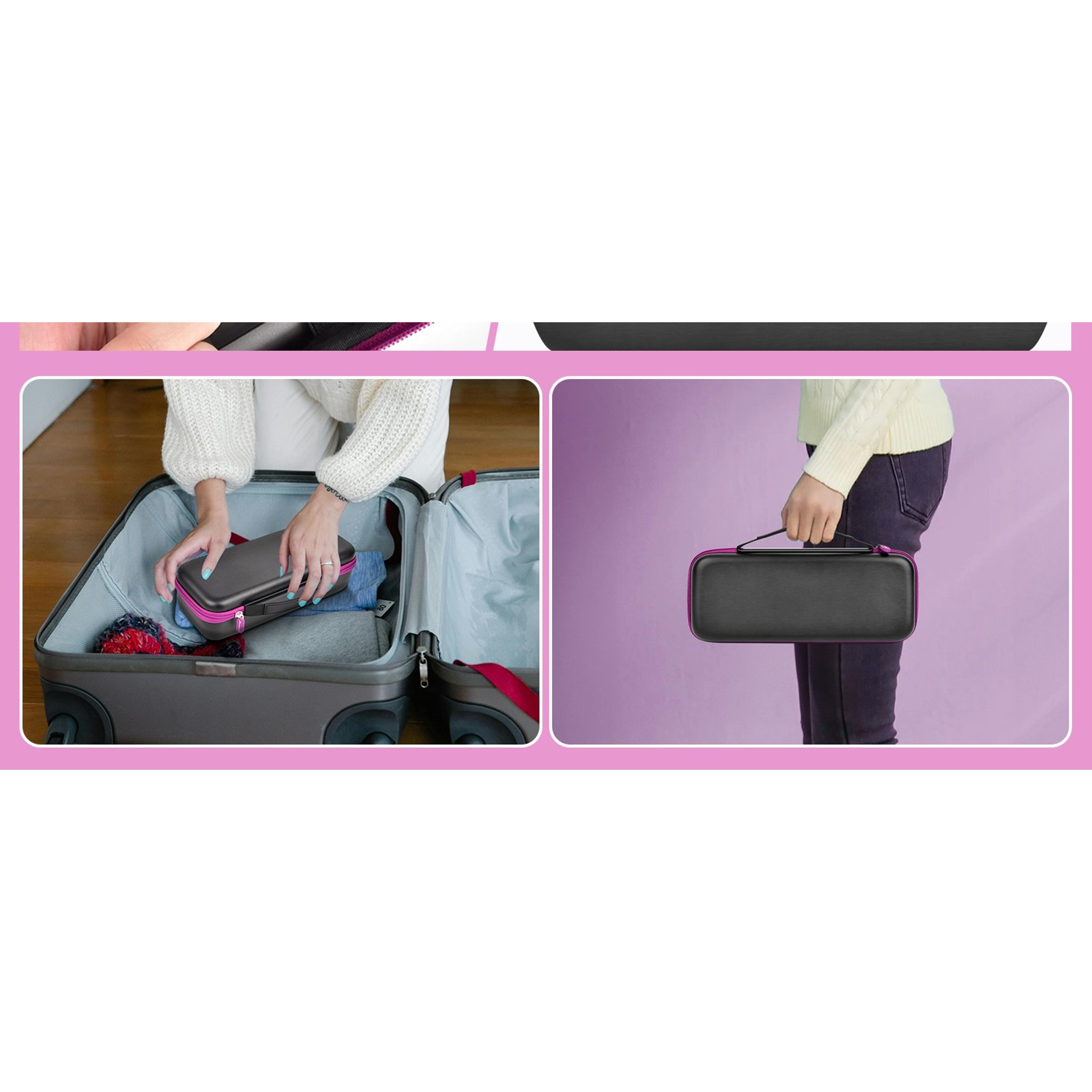 Steamer Carrying Case for Portable Handheld Irons, Storage Bag Organizer with Mesh Pocket for Accessories, Black (Box Only)