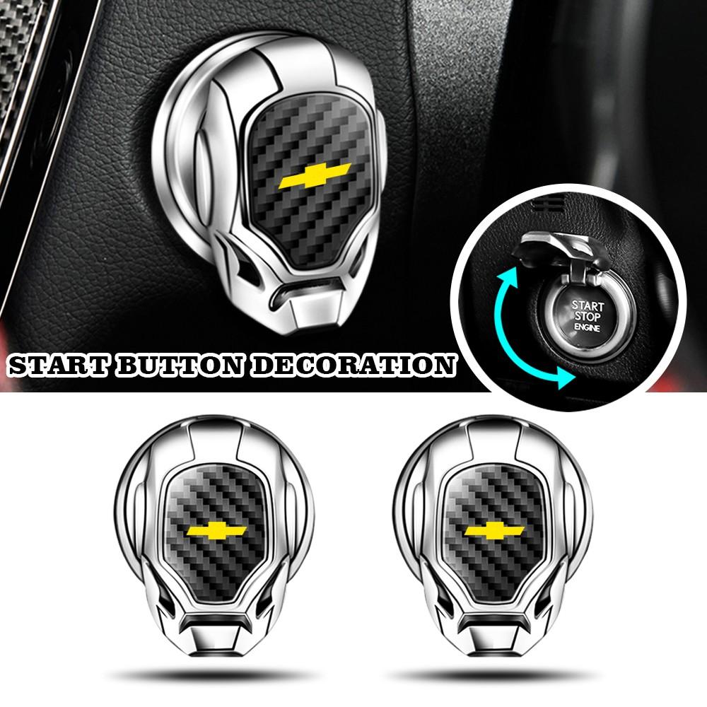 Chevrolet Car Interior Engine Start Button Protective Cover, Car Engine Start Button Cap, Engine Start/Stop Switch Decorative Button Cover, Flip-Open Automotive Style Design, Car Accessories.